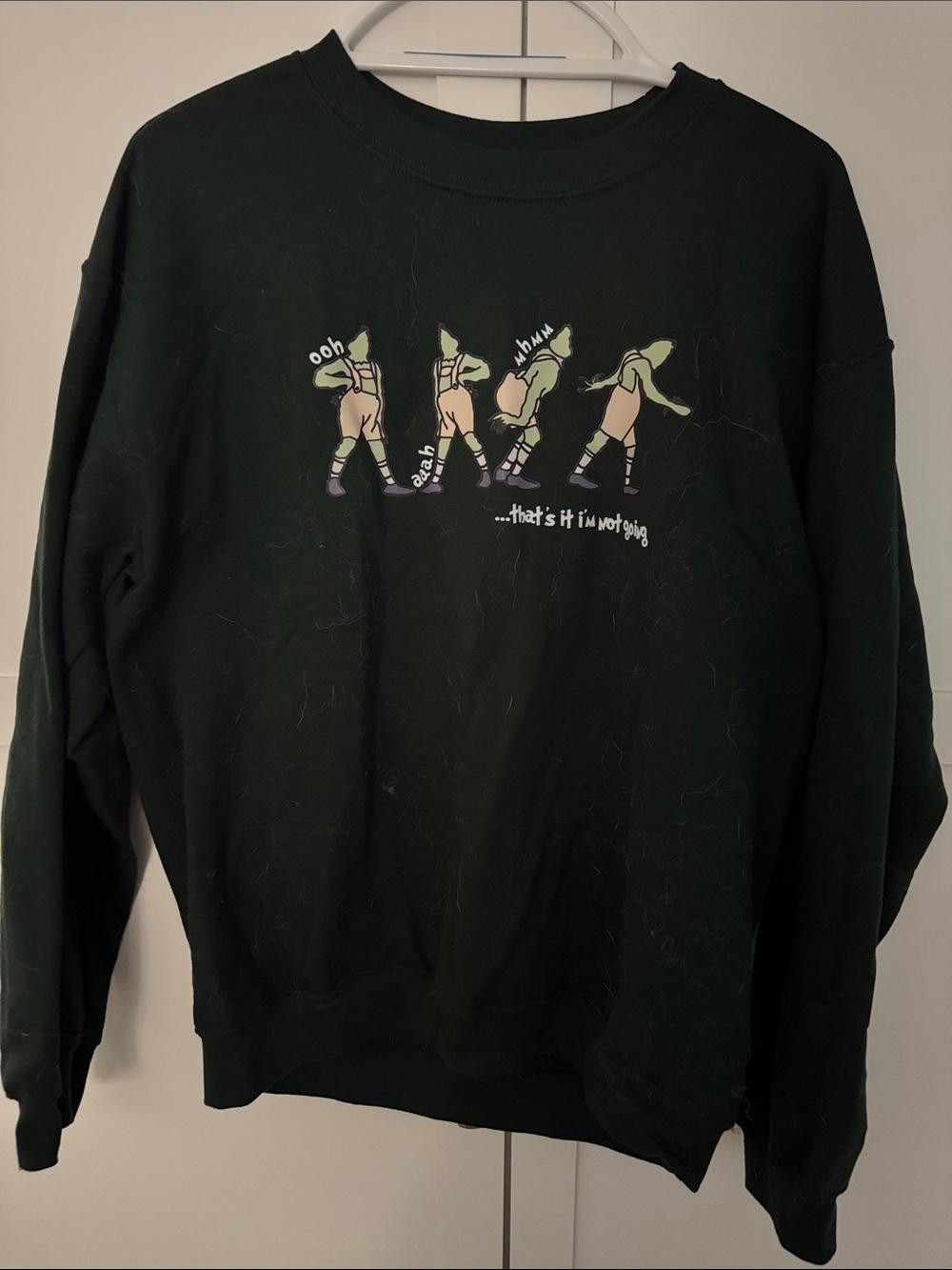 Gildan Black Crewneck Sweatshirt with Grinch Graphic